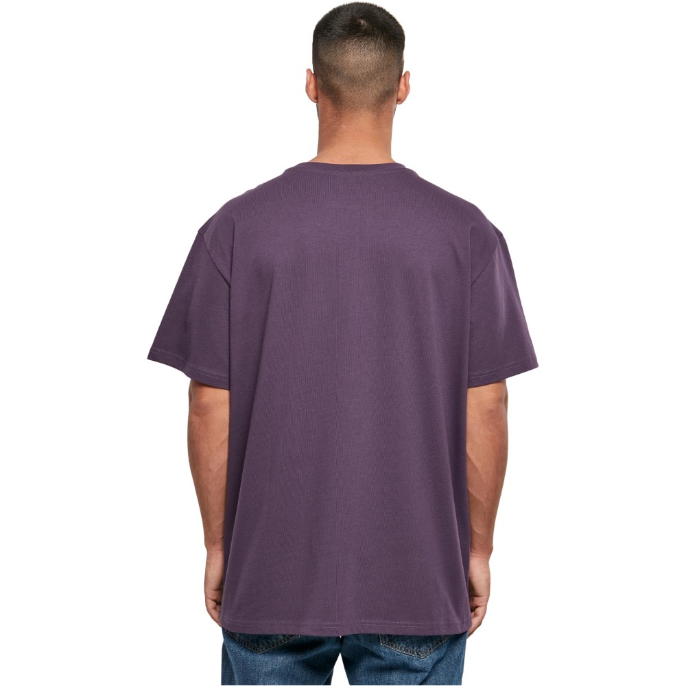 Merchcode - Halloween Haunted and Happy Mens Tshirt - Purple